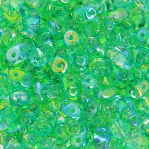 SuperDuo mm. 2.5x5 Summer Rainbow Green x10g