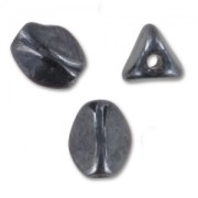 Pinch Beads 5x3 mm Jet Hematite x50|raw }}