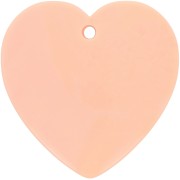 Pendente cuore in resina opaca 36x36,5 mm - Peach x1