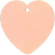 Pendente cuore in resina opaca 36x36,5 mm - Peach x1