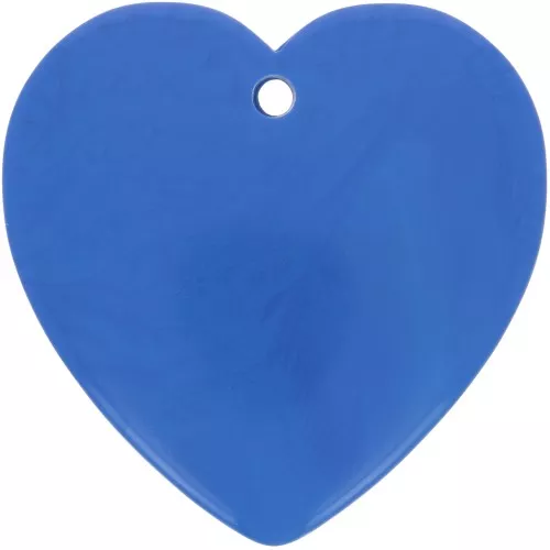 Pendente forma di cuore in resina opaca 36x36,5 mm - Blu x1