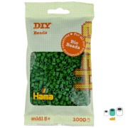 Perline da stiro Hama Bio - MIDI 5 mm - Verde (n°10) x1000