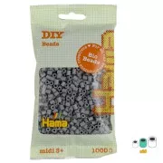 Perline da stiro Hama Bio - MIDI 5 mm - Grigio (n°17) x1000