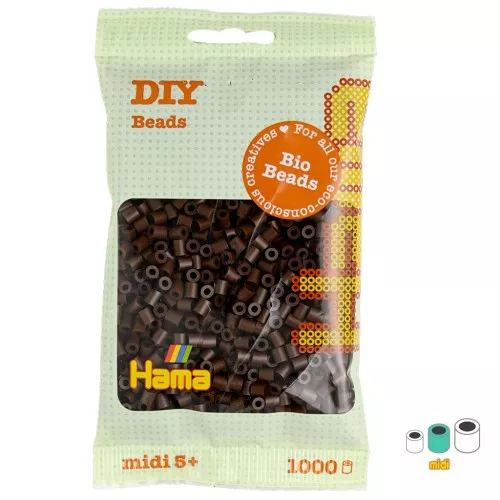 Perline da stiro Hama Bio - MIDI 5 mm - Marrone (n°12) x1000