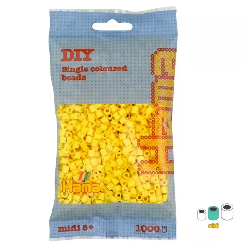 Perline da stiro Hama MIDI 5 mm - Giallo chiaro (n°103) x1000
