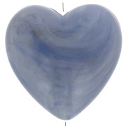 Perla cuore in resina opaca 17x18 mm - Blu grigio marmorizzato x1|raw }}