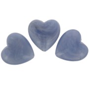 Perla cuore in resina opaca 17x18 mm - Blu grigio marmorizzato x1
