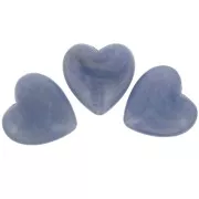 Perla cuore in resina opaca 17x18 mm - Blu grigio marmorizzato x1