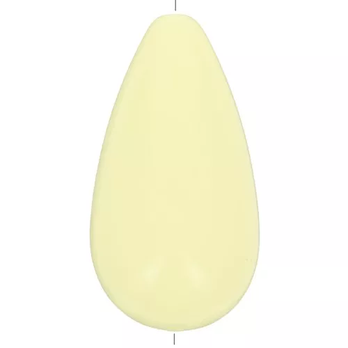 Perla in resina opaca 26x14 mm - Giallo pallido x1