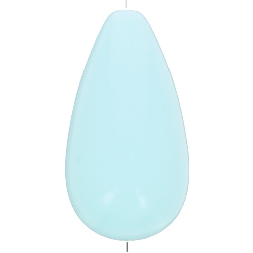 Perla di resina opaca 26x14 mm - Blu pastello x1
