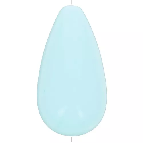 Perla di resina opaca 26x14 mm - Blu pastello x1