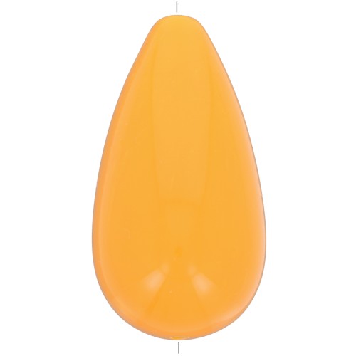 Perla di resina opaca 26x14 mm - Mandarino x1