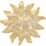 Pendente sole martellato 31 mm - Dorato con oro fino x1
