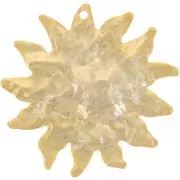 Pendente sole martellato 31 mm - Dorato con oro fino x1