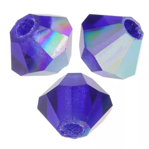 Biconi Preciosa bead 3 mm - Cobalt Blue AB x30