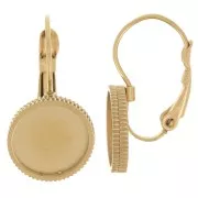 Ganci da 21 mm per cabochon da 10 mm - Acciaio inossidabile 304 Dorato x2