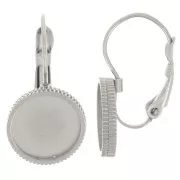 Monachelle 22 mm per cabochon da 10 mm - Acciaio inossidabile 316L x2