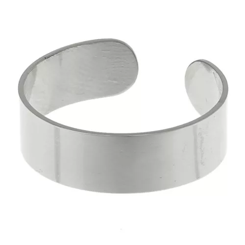 Anello largo regolabile - 6 mm - acciaio inox 316L x1