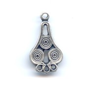 Intercalari etnichi orecchini mm. 22 argentato antico x2