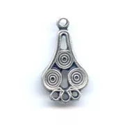 Intercalari etnichi orecchini mm. 22 argentato antico x2