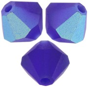 Biconi Preciosa 4 mm - MC Bead Rondell - Cobalt Blue AB Matt x30|raw }}