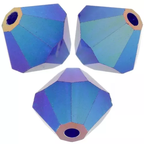 Biconi Preciosa 5 mm - MC Bead Rondell - Cobalt Blue AB 2X x12