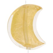 Perla di Murano - 17x13,5 mm - cristallo e foglia d'oro x1|raw }}