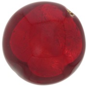 Perla di Murano 15 mm Rubino e foglia d'oro x1|raw }}