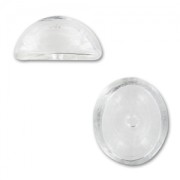 Ovale in vetro da decorare 24x20x12 mm x1|raw }}