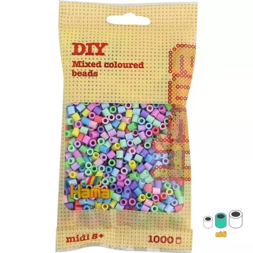 Assortimento di perle Hama Multi Pastello (n°50) x1000