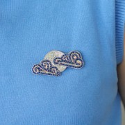 Filo metallico - Sfaccettature Kreinik per ricamo - 1,7 mm - Blu reale (033L) x3m