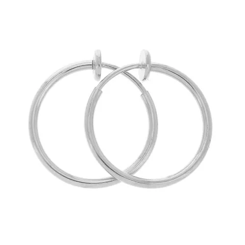 Orecchini A Cerchio Con Clip In Argento Sterling 925 – Con Perle Organiche E Zirconie Bianche, Rodiati, Collezione Pearl Treasure