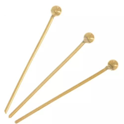 Chiodini pallina 20x0,6 mm - Acciaio inox 304 Dorato x10