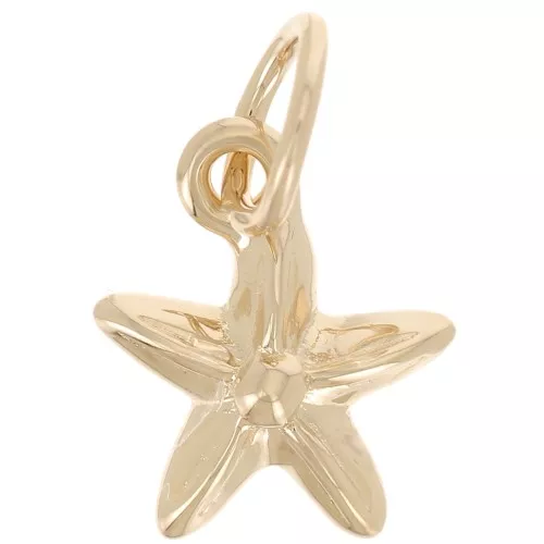 Ciondolo stella marina con anello chiuso 9x8 mm - placcato oro 3 micron x1