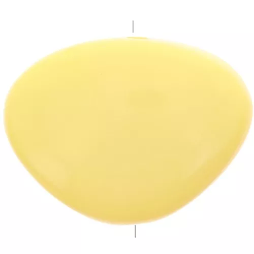 Perla piatta irregolare opaca in resina 20x27 mm - Giallo pallido x1