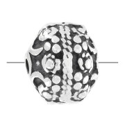 Ronde metallo argento brunito mm. 10 x1