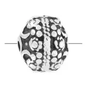 Ronde metallo argento brunito mm. 10 x1