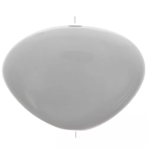 Perla di resina piatta irregolare opaca 20x27 mm - Grigio x1