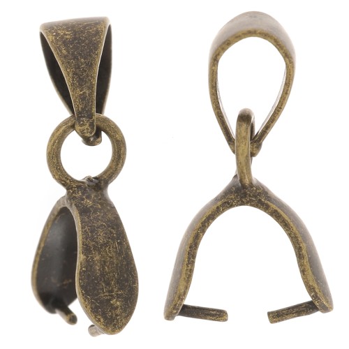 Ganci per pendenti da 16 mm - Bronzo x5
