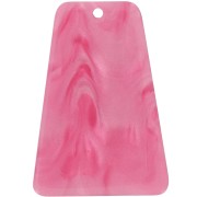 Pendente a forma di trapezio 33,5x23 mm in acrilico - Rosa perlato x1