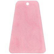 Pendente a forma di trapezio 33,5x23 mm in acrilico - Rosa perlato x1