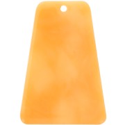Pendente a forma di trapezio 33,5x23 mm in acetato - Marmorizzato arancione x1