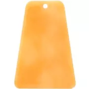 Pendente a forma di trapezio 33,5x23 mm in acetato - Marmorizzato arancione x1