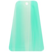 Pendente a forma di trapezio 33,5x23 mm in acetato trasparente - Effetto marmorizzato verde turchese x1