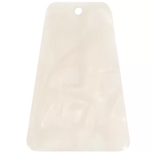 Pendente trapezoidale 33,5x23 mm in acetato - Marmorizzato crema x1