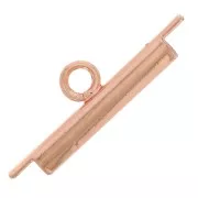 Terminale per tessitura perline Miyuki e Delica 15 mm dorato rosa x1