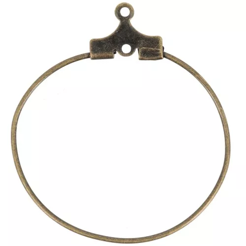 Portaorecchini da decorare 25 mm - Bronzo x2