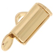 Terminale per perline Miyuki rocaille e delica 8 mm - dorato x10