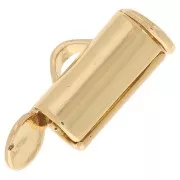 Terminale per perline Miyuki rocaille e delica 8 mm - dorato x10