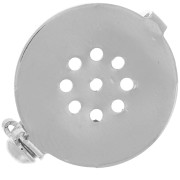 Spilla con base a fori 18 mm - Argentato x1|raw }}